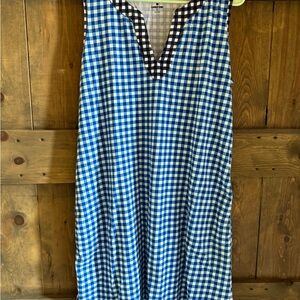 Lands’ End x Draper James Gingham Swim Cover Up Dress with Pockets Size XL